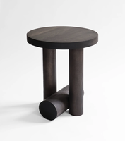 Fabricant sur mesure, table d'appoint en bois massif au design moderne pour ensemble de meubles, table d'angle amovible, canapé, salon à côté de la villa