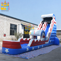 Château gonflable avec toboggan d’eau adulte, PVC souple 0,55 mm, pro, taille/couleur personnalisées, garantie 3 ans