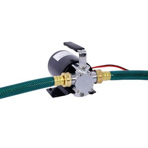 DB 1/10HP 330GPH Mini bomba de agua de transferencia de sumidero de utilidad eléctrica portátil con kit de manguera de agua DC 12 voltios alimentado por batería negro - Product Image 5