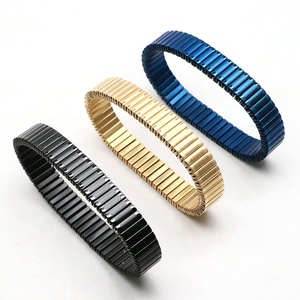 Odian <span class=keywords><strong>2021</strong></span> India Jewelry, Pulsera de Acero Inoxidable de Venta Caliente, Color Dorado, Azul, Café, Negro, Correa de Reloj, Cadena para Hombres Modernos - Product Image 1