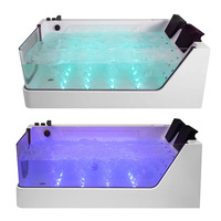 Bain-marie intérieur pour adulte, spa, bains à remous, hydro massage, baignoire à double oreiller