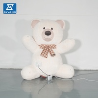 Modèle de mascotte gonflable floqué personnalisé en forme d'ours de dessin animé pour la publicité commerciale extérieure, les événements et la décoration paysagère