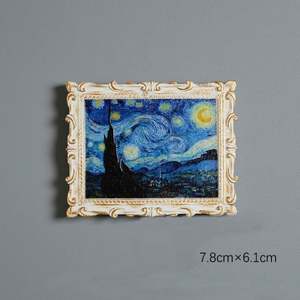 Lot de 5 autocollants magnétiques puissants Van Gogh – Collection de tableaux célèbres – Décoration intérieure élégante – Logo en plastique – Cadeau idéal pour anniversaire de famille - Product Image 6