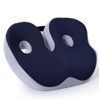Coussin de siège personnalisé en mousse à mémoire de forme, ergonomique en forme de W, orthopédique, antidérapant, avec soutien du coccyx et des fesses, respirant et perforé