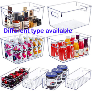 <strong>Plastic</strong> <strong>Bins</strong> Clear Acrylic Cabinet Storage Box Stackable Vanity Organizer <strong>Bin</strong> for <strong>Bathroom</strong> Health Beauty Office Organization - Product Image 5