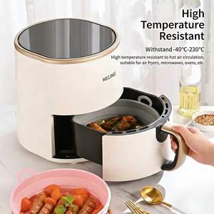 Cross-Border <b>Air</b> <b>Fryer</b> <b>Silicone</b> <b>Baking</b> <b>Tray</b> Easy-Clean Foldable <b>Silicone</b> Liner - Product Image 2