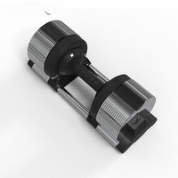 Ensemble d'haltères réglables en chrome pour entraînement de force, ajustement rapide, augmentation de 1 kg à la fois, vente en gros