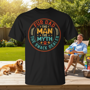 T-shirt Fur Dad The Man The Myth The Snack Dealer pour les amoureux des chiens, cadeau pour la fête des pères - Product Image 3
