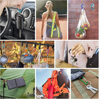 Mousqueton promotionnel pas cher 2026, accessoires porte-clés mousqueton, mousqueton portable en alliage d'aluminium avec anneau en D pour sacs à dos de sport