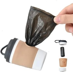 ที่เก็บถุงเก็บอุจจาระสุนัขแบบมีสไตล์ Huamaohengchun สำหรับสายจูง ดึงง่ายและคลิปหนีบสะดวก น้ำหนักเบา เหมาะสำหรับสายจูงแบบยืดหดได้ - Product Image 1