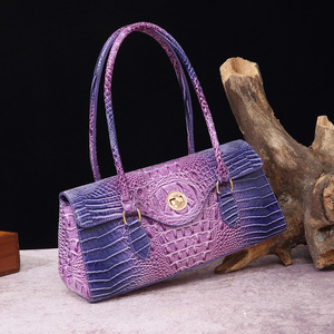 2024 nouveau sac à main de vente chaude sous les bras, sac pour femme bâton français, motif crocodile Brahman - Product Image 4