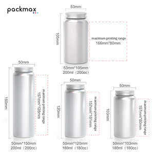 Bouteille en aluminium hermétique à large ouverture de qualité alimentaire pour capsules, vitamines, huile de poisson - Pot à pilules avec couvercle en plastique à vis - Vente en gros - Product Image 4