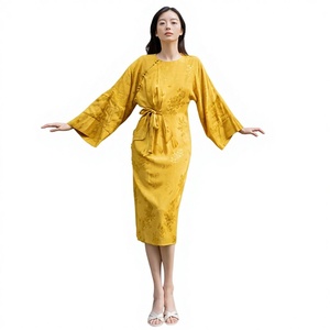 In Stock Yellow Cheongsam Eco-Friendly Woven Buttons