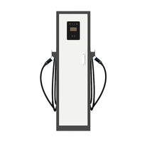 22kW*2 GB/T Tipe1/Tipe2 Dual Gun AC EV Charger Komersial RFID 44KW Stasiun Pengisian Daya WiFi 4G Aplikasi OCPP 1.6J IP55 Bersertifikasi CE Baru