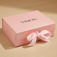 Boîte en papier de luxe avec logo personnalisé, emballage en carton, fermeture magnétique pliable, boîte cadeau avec ruban cadeau