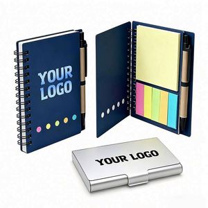 Wholesale Logo Printed Sticky Notes Notebook for Business Office Memo Pad With <b>Pen</b> Combination - Product Image 1