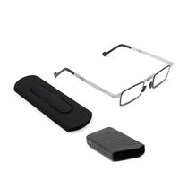 Lunettes de lecture carrées rétro ultra-légères portables argentées HD pliables avec verres blancs anti-lumière bleue unisexe pour visages carrés