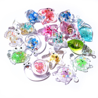 10 pièces de breloques et pendentifs en résine en forme de coquillages, conques, étoiles de mer, crabes, dauphins et animaux marins, accessoires pour la création de colliers et bracelets DIY