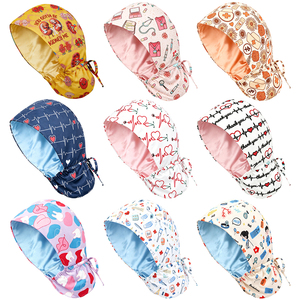 Cappelli Medici Personalizzabili per Donne, Cappelli da Dentista e Veterinaria, Cappelli per Capelli Lunghi ad Asciugatura Rapida, Berretti da Infermiera con Fodera in Raso per Coda di Cavallo - Product Image 2