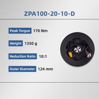 Module d'actionneur de joint robotique planétaire ZBDynamiX ZPA100-20-10-D, rapport de réduction 10:1, poids 1350 g, pour robot humanoïde et robot chien