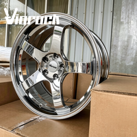 Velg Viorock 5 Spoke Chrome Forged 17 18 19 Inch 5x100 5x114.3 Custom Alloy Rims Cocok untuk Honda Toyota Mazda Subaru BRZ BMW