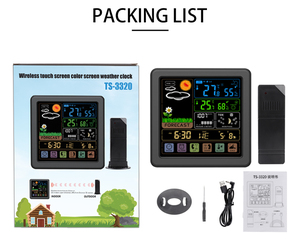 <span class=keywords><strong>LCD</strong></span> hiển thị màu không dây Trạm thời tiết với cảm biến ngoài trời kỹ thuật số máy tính để bàn thời tiết Nhiệt kế đồng hồ cho vườn - Product Image 6