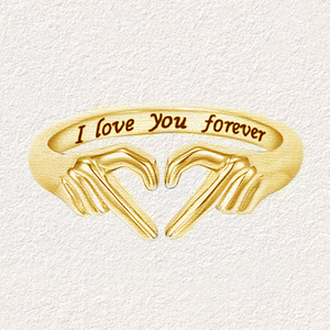 Anillo de manos para amantes, acero inoxidable, regalo romántico Unisex, joyería, te amo para siempre, anillo de moda grabado H437 - Product Image 3