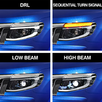Phares LED pour Ford Ranger Raptor T6 2012-2015 avec feux de jour DRL et clignotants séquentiels – Amélioration des phares avant de pick-up – Pièces automobiles