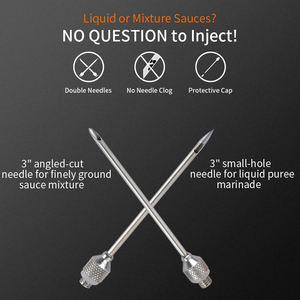 Seringue injecteur de saveur en plastique pour attendrir la viande (volaille, dinde, poulet, saucisses) – Écologique en PP – Meilleures ventes - Product Image 2