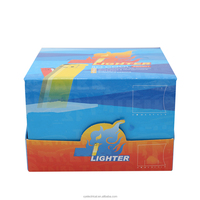 Briquet à Cigarettes Moderne en Plastique Rechargeable au Butane avec Deux ou Trois Compartiments à Piles et Lumières LED
