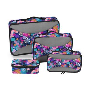 Travel Accessories Foldable Storage <b>Compression</b> Organizer <b>Bag</b> Dot Design 6 PCS Travel Organizer Luggage Organizers <b>Bags</b> Set - Product Image 3