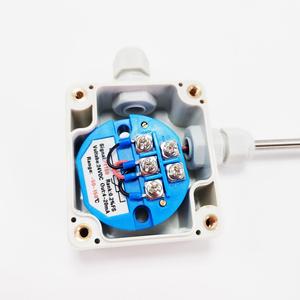 مجس حرارة صلب 8 بوصات <span class=keywords><strong>PT1000</strong></span> ثلاثي الأسلاك مع جهاز إرسال RTD <span class=keywords><strong>4</strong></span>-20 مللي أمبير لاستشعار قنوات الهواء في أنظمة التدفئة والتهوية وتكييف الهواء - Product Image 2