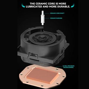 Bộ làm mát <span class=keywords><strong>CPU</strong></span> bằng chất lỏng ARGB 360mm, tản nhiệt nước cho PC với màn hình hiển thị video LCD dành cho AM4 AM5 Intel LGA115X/1200 - Product Image 3