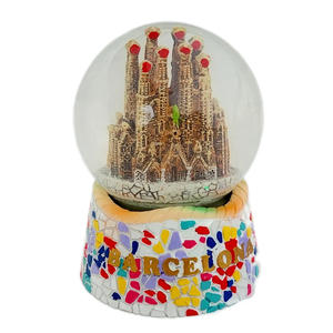 Praha reloj astronómico recuerdo resina artesanía Alemania imán personalizado checo San Vito Cathed globo de nieve Castillo de Praga Snowdome - Product Image 2