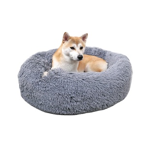 Anti-Anxiety Solid Fashion Modern Classic Long Faux Fur Super Soft Breathable Comfortable <b>Dog</b> Bed Luxury Washable Pet Cushion - Product Image 1