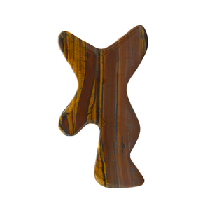 Große Tiger Eye Stone Gesicht Körper Gua Sha Kratz massage Gesichts werkzeug Akupunktur Therapie Trigger punkt Behandlung - Product Image 2