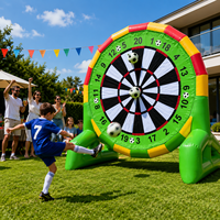 Cible géante gonflable de jeu de fléchettes de football 3M pour adultes et enfants, défi de football de carnaval, attraction sportive pour événements et fêtes