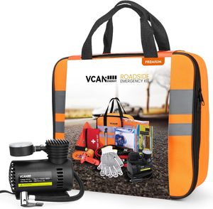 Kit de Primeros Auxilios para Auto, Asistencia en Carretera, Kit de Seguridad de Emergencia para Automóvil con Cables de Arranque - Product Image 1