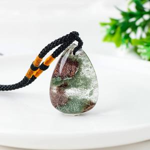 Colgante <span class=keywords><strong>fantasma</strong></span> de lágrima verde natural, colgante de 2-5cm, paisaje de piedras preciosas tallado a mano, estilo de <span class=keywords><strong>amor</strong></span> grabado para ella - Product Image 6