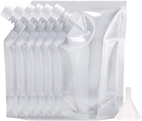 Sachets d'emballage personnalisés pour boissons et aliments 50ml 100ml 200ml 300ml, sachets de jus de fruits en PE avec bec verseur, impression par gravure, pour gelée