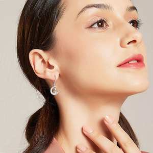 Joyería Fina, Pendientes Colgantes de Plata de Ley 925 con Ópalo, <span class=keywords><strong>Luna</strong></span> y Gato - Product Image 3