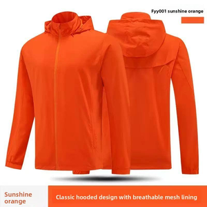Veste coupe-vent de sport pour homme, imperméable, coupe-vent, séchage rapide, 100% polyester, pour la course à pied, le football, l'automne - Product Image 3