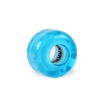 Roues de planche de skateboard bleu avec effet lumineux led, vente en gros, 4 pièces, 54mm