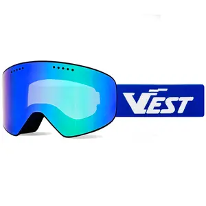 Großhandel hochwertige beschlagfreie Spiegellinse UV400-Schutz-Schneebrille individuelle Winter-Schneebrett-Sportbrille OTG-Skibrille