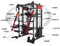 Combinaison Formation Multi-fonctionnel Poitrine Presse Jambe Presse Niveau Bras Câble D'alimentation Crossover Formateur Smith Machine