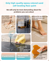 Peinture époxy liquide bicomposante écologique pour sols en granit, revêtement de sol en béton autonivelant avec sable coloré