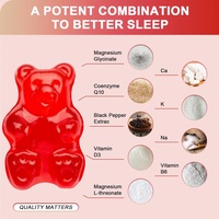 Gummies sans sucre à absorption rapide de glycinate de magnésium et vitamine D & coenzyme Q10 pour la relaxation, le soulagement du stress et le soutien du sommeil