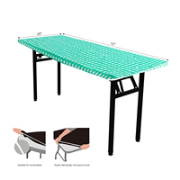 Housses de table en plastique jetables, rectangulaires, ajustées, imperméables, résistantes à l'huile, faites à la main, personnalisables, pour fêtes d'anniversaire d'enfants, élastiques
