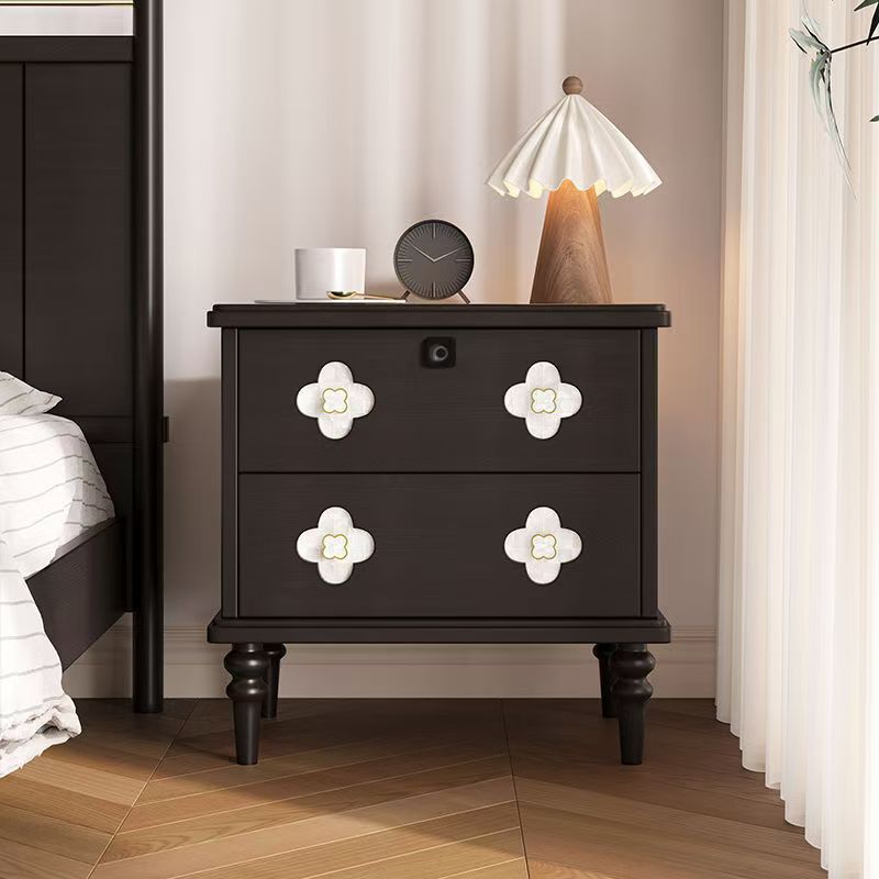 Cerradura de huella digital para mesita de noche de madera maciza