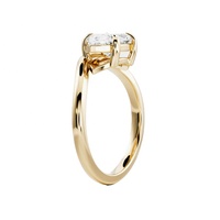 Anneaux en argent sterling 925 de luxe pour fiançailles, bijoux fins plaqués or, solitaire incurvé, zircon taille marquise pour femmes